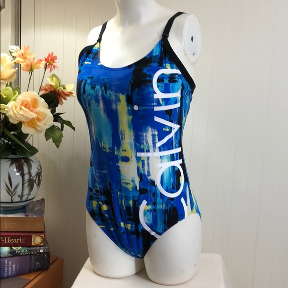 Calvin Klein Other - 🏆CALVIN KLEIN “Calvin” 1-pc Swimsuit hi-cut Sz 12